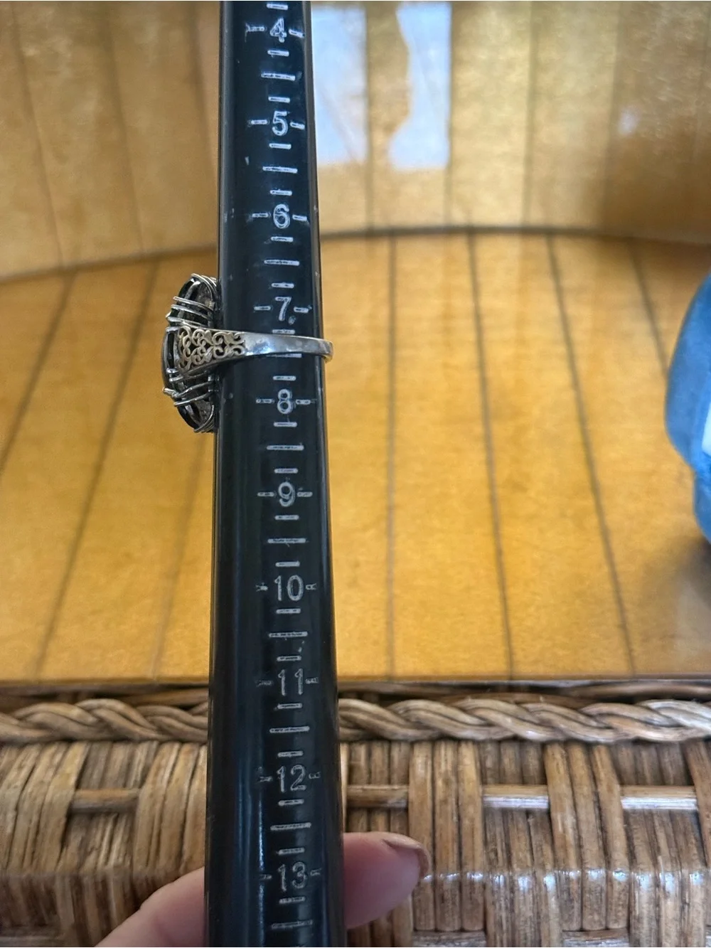 Sterling silver 925 Pardot Blackstar diopside ring